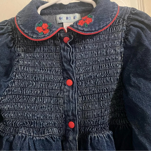 Vintage Gymboree Smocked Denim Dress - Picture 5 of 10